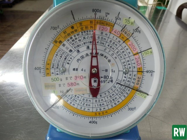 上皿はかり レタースケール 旧料金 800g 幅175×奥行225×高さ250mm アナログ 計量確認済 秤 計量器 計り ① [2]の画像2