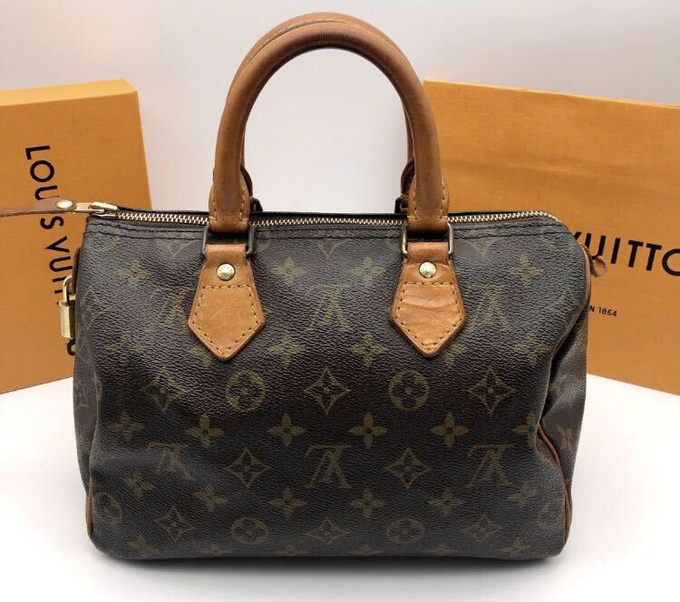 ルイヴィトン スピーディ25 モノグラム ハンドバック パドロック 鍵 LOUIS VUITTON ボストンバッグ の画像2