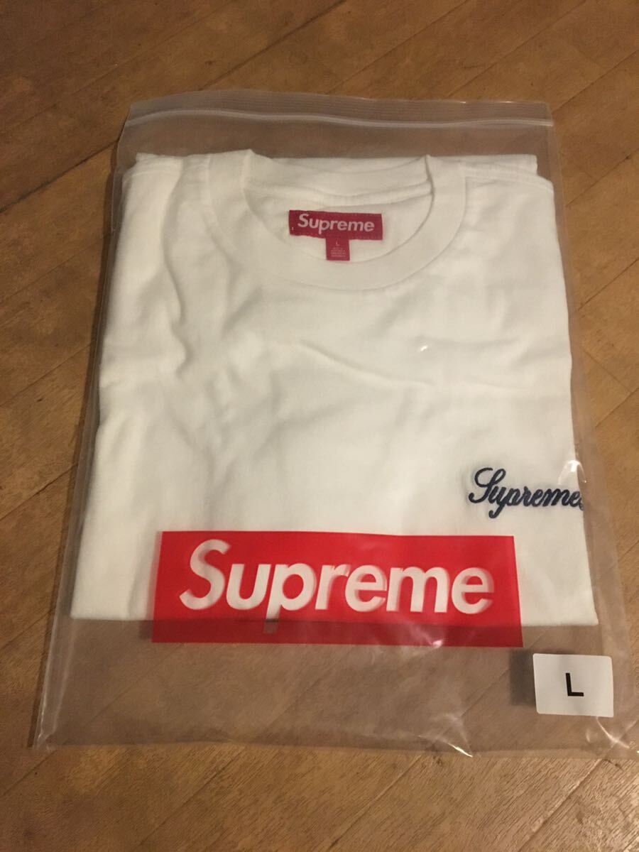 新品未開封 Supreme 23FW Washed Script S S Top Tee White L シュプリーム Tシャツ_画像2