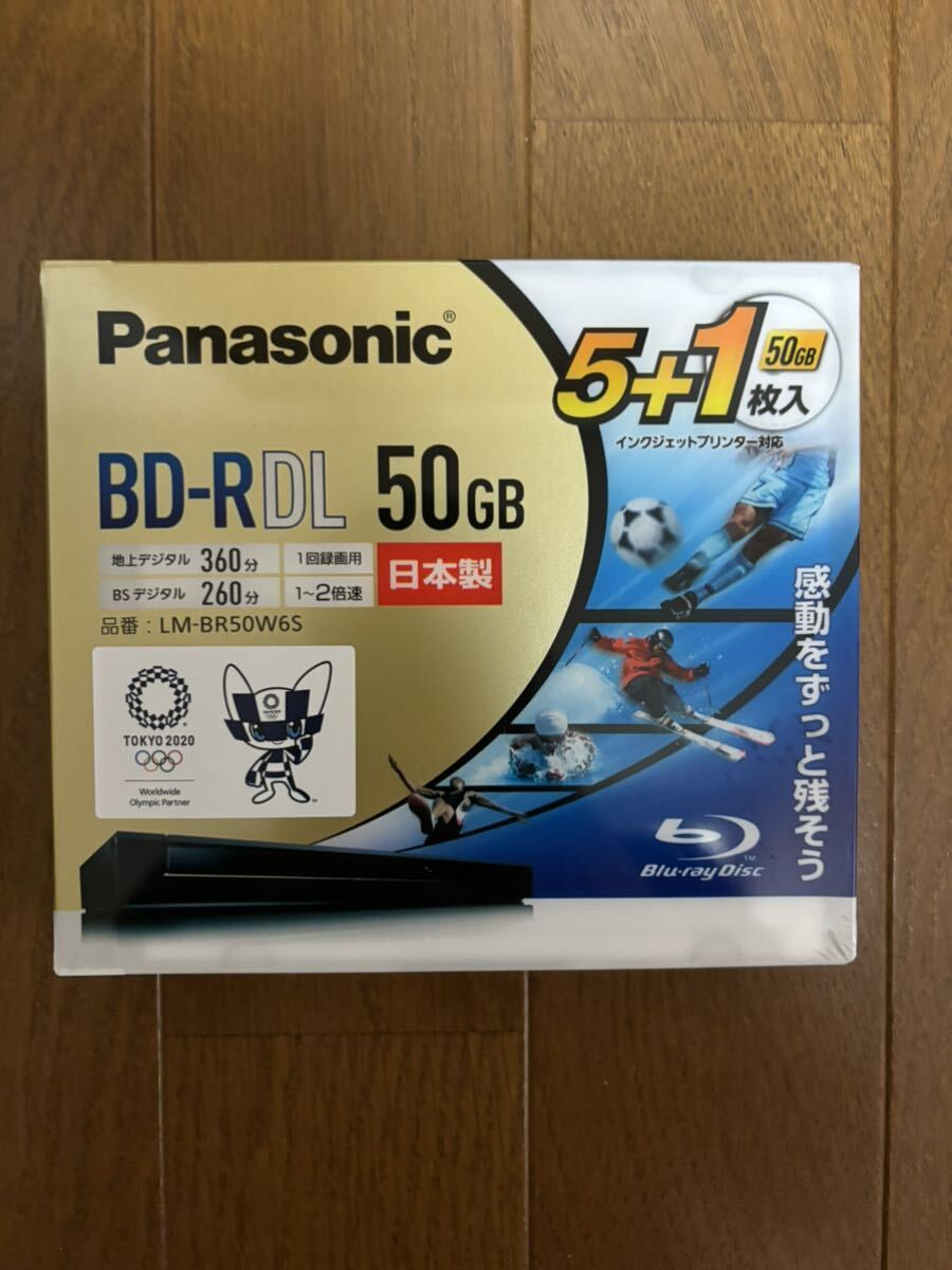  Panasonic Blue-ray disk 50GB 6 sheets [ unused ]LM-BR50W6S