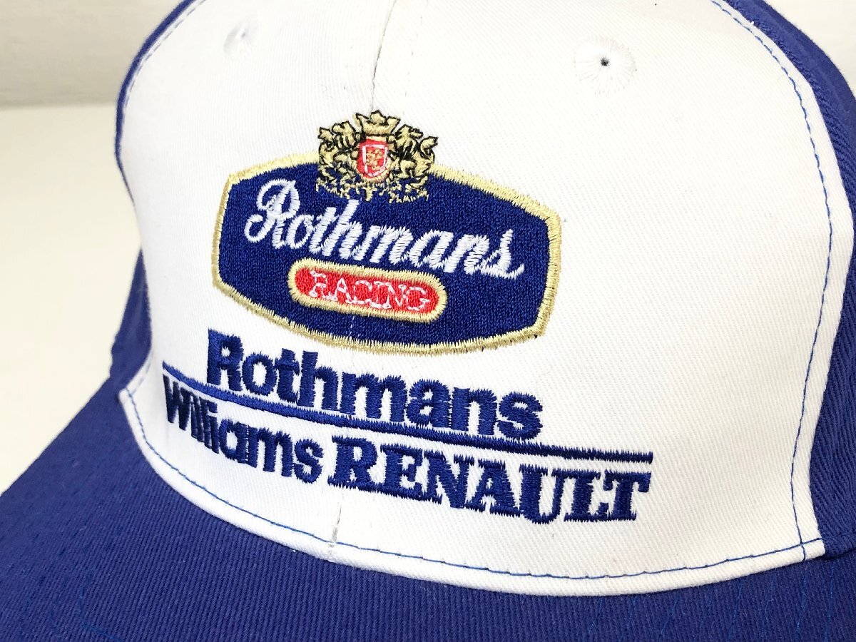 絶版希少■当時物 アイルトンセナ Rothmans ロスマンズ ウィリアムズ ルノー キャップ 帽子 未使用タグ付展示品■の画像2