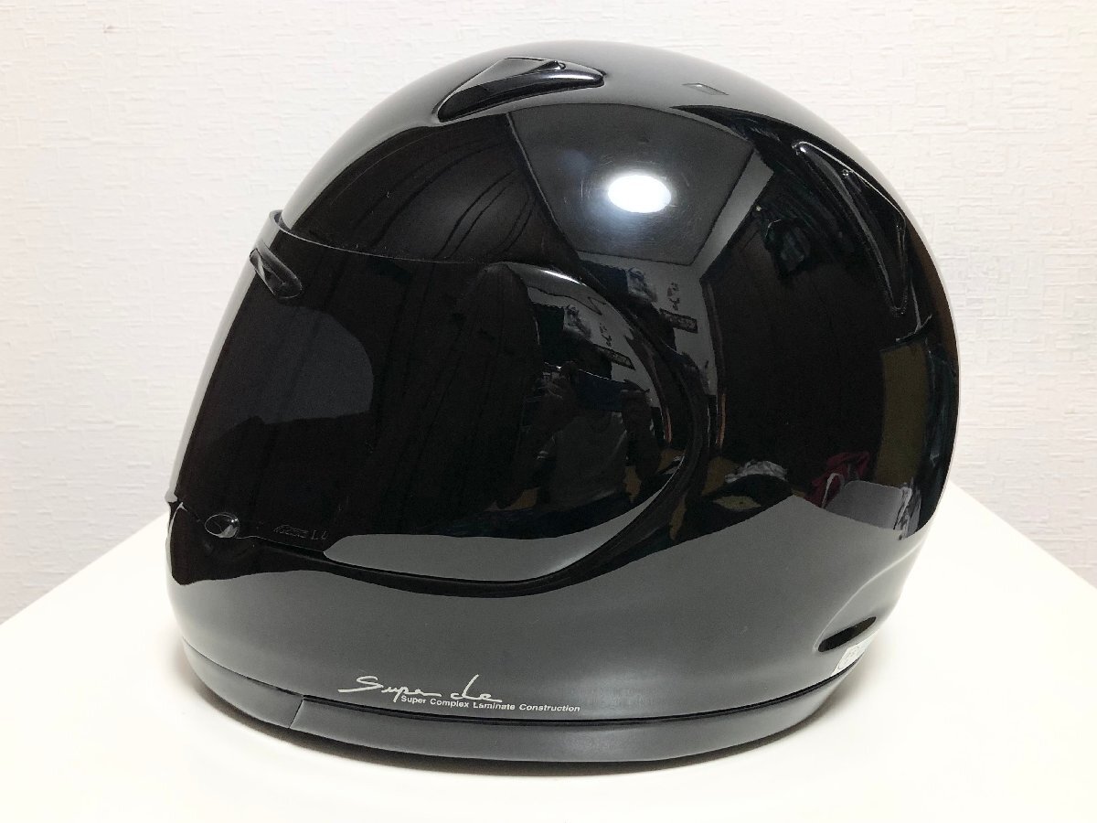 迫力のオールブラック仕様！絶版希少■ARAI アライ ラパイドJ ヘルメット 未使用展示品■サイズL 入手困難 生産終了品の画像2