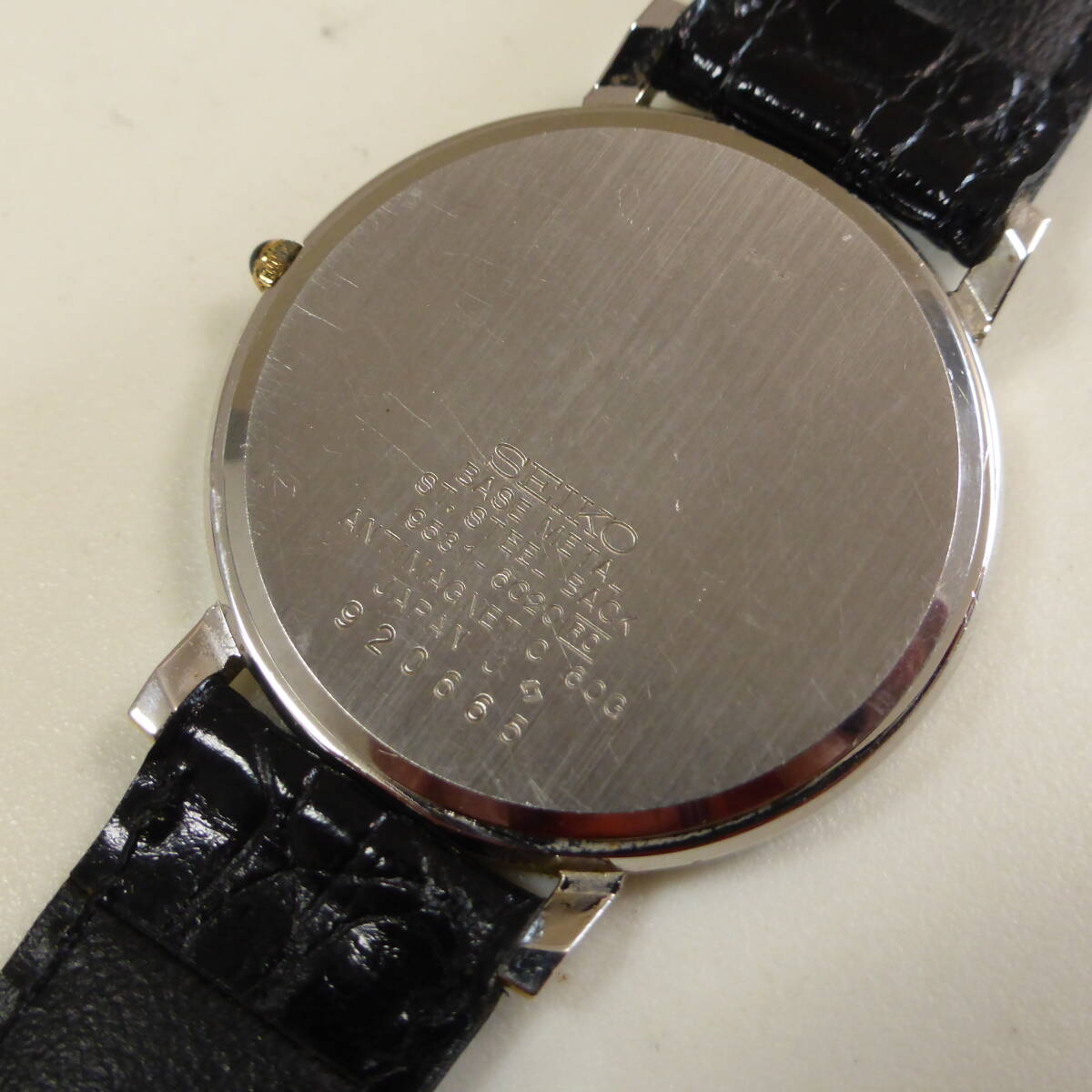 ♪SEIKO セイコー ドルチェ DOLCE 9531-6020 ブラウン文字盤 対磁 ANTIMAGNETIC 60G メンズ腕時計 電池交換済 美品_画像3