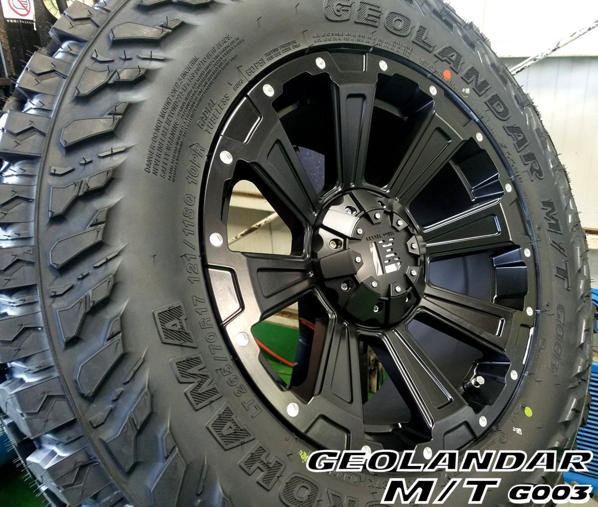 JK JL ラングラー LEXXEL DeathRock ヨコハマ ジオランダー MT G003 265/70R17 285/70R17 275/70R17 タイヤホイール17インチ_画像4