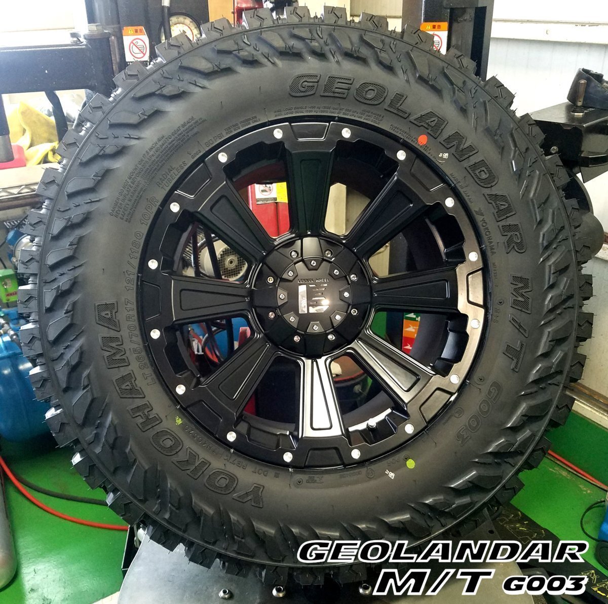 JK JL ラングラー LEXXEL DeathRock ヨコハマ ジオランダー MT G003 265/70R17 285/70R17 275/70R17 タイヤホイール17インチ_画像1