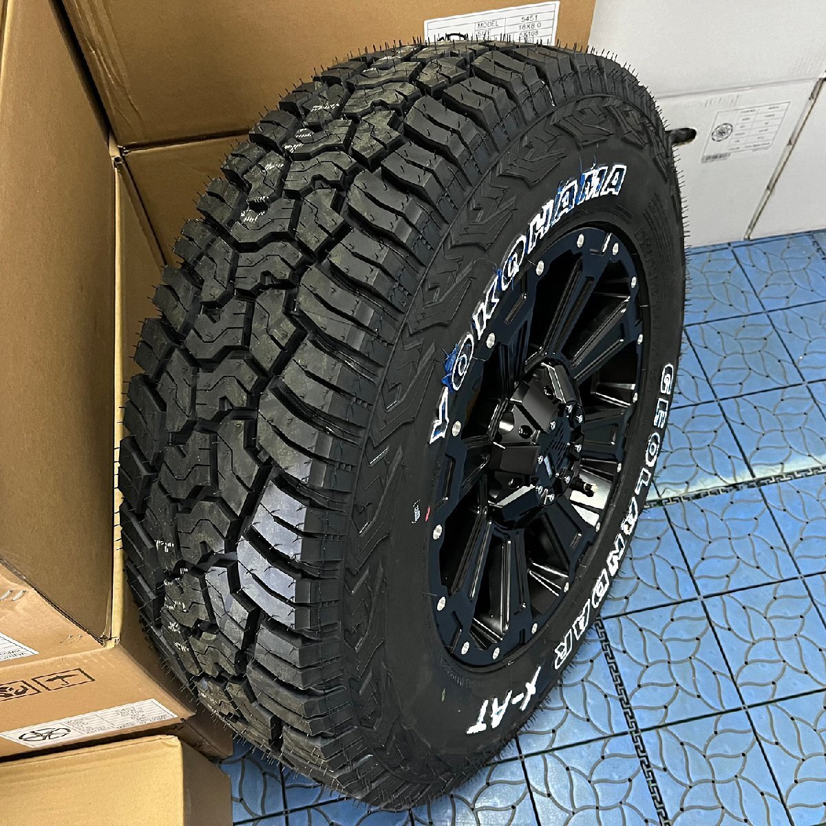 デリカD5 RAV4 CX5 エクストレイル タイヤ ホイール セット 16インチ ヨコハマ ジオランダー X-AT 235/70R16 LEXXEL DeathRock_画像5