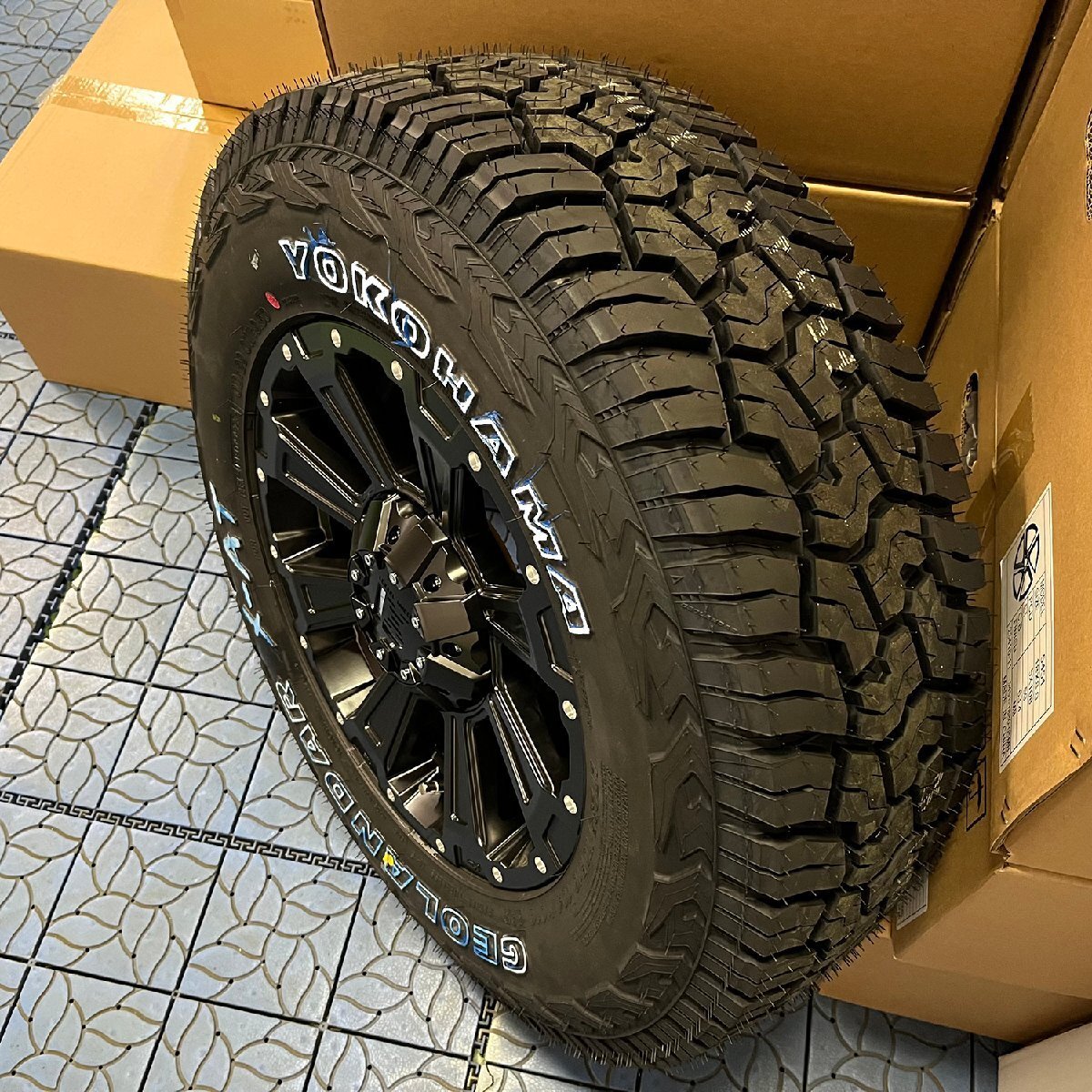 デリカD5 RAV4 CX5 エクストレイル タイヤ ホイール セット 16インチ ヨコハマ ジオランダー X-AT 235/70R16 LEXXEL DeathRock_画像5