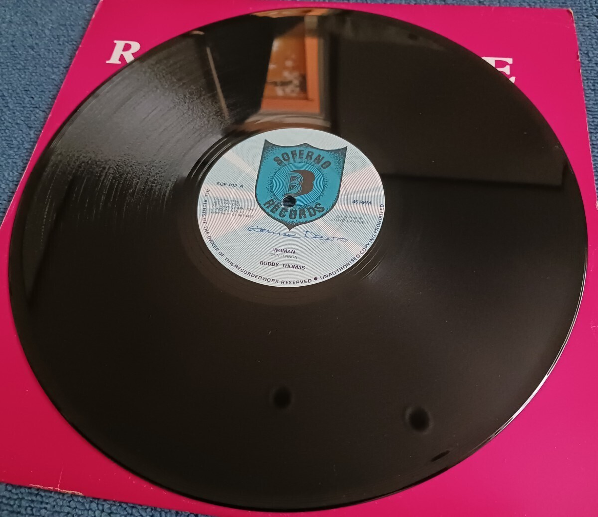 RUDDY THOMAS『WOMAN』１２インチシングルレコード / SOFERNO / LOVERS ROCK / ラヴァーズ・ロックの画像2