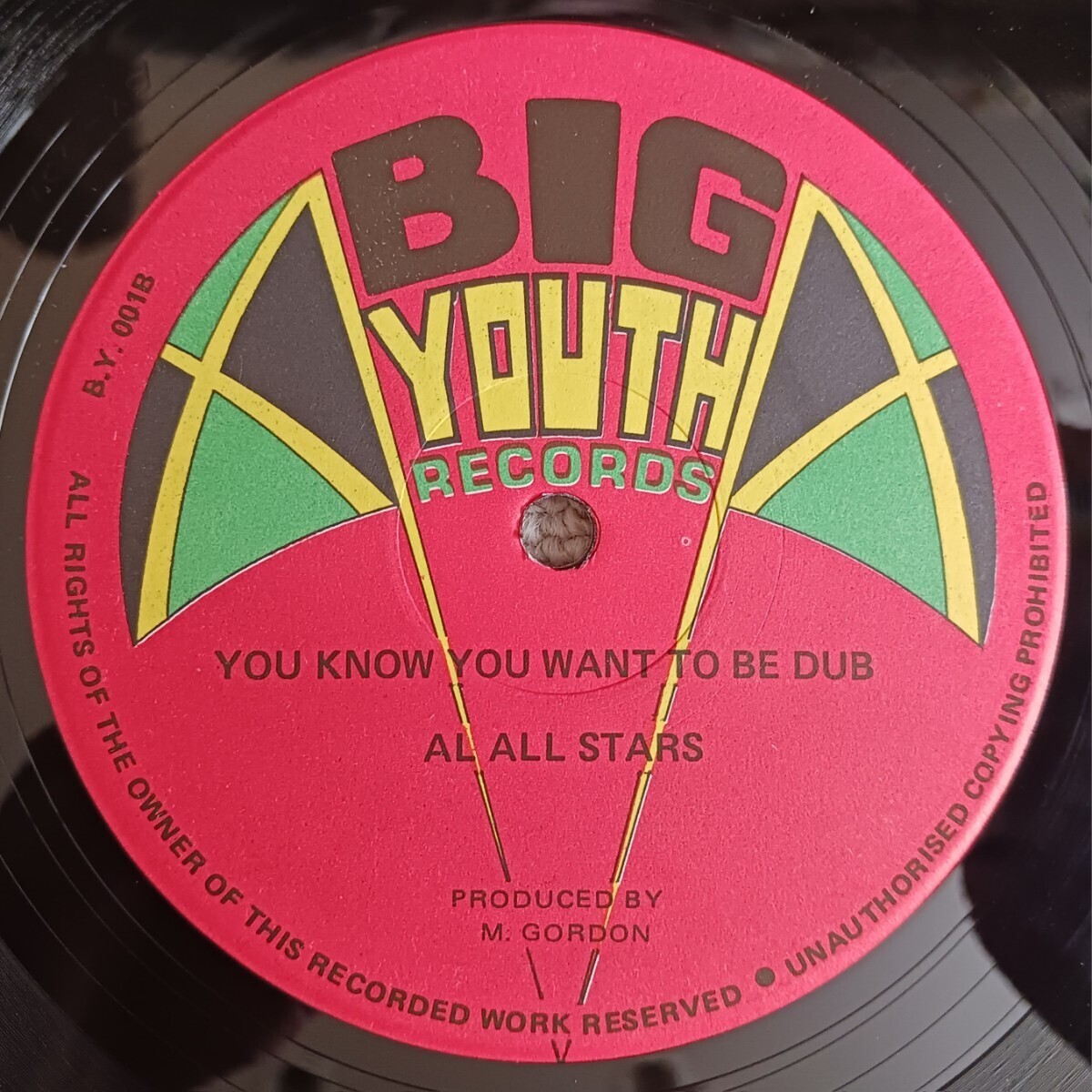 AL CAMPBELL『YOU KNOW YOU WANT TO BE LOVED』１２インチシングルレコード / BIG YOUTH / B.Y.001 / LOVERS ROCK / ラヴァーズ・ロックの画像3