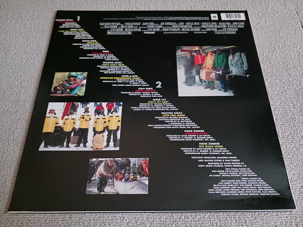 『COOL RUNNINGS / MUSIC FROM THE MOTION PICTURE』US盤輸入LPレコード / JIMMY CLIFF / SUPER CAT / TIGER / WAILING SOULSの画像2