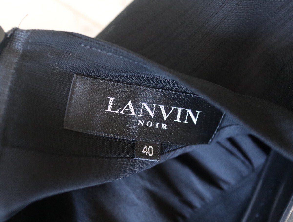 新品同様★ランバンノワール LANVIN NOIR★東京ソワール★春夏用★BLACK ロングワンピース size 40 ～M相当～ の画像8