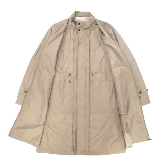  new goods * double standard closing [D/him] made in Japan thin Timone beige nylon coat 50 size *95700 jpy ti-him men's 