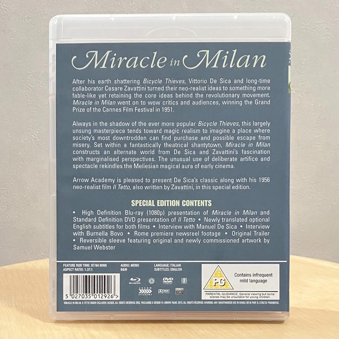 Miracle In Milan『ミラノの奇蹟』Blu-ray ブルーレイ + DVD / Arrow Film / ヴィットリオ・デ・シーカ / 輸入盤の画像2
