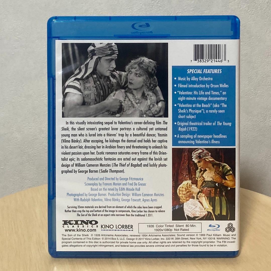The Son of the Sheik『熱砂の舞』Blu-ray ブルーレイ 輸入盤 北米版 / ルドルフ・ヴァレンティノ シーク Kino Lorber サイレント映画の画像2