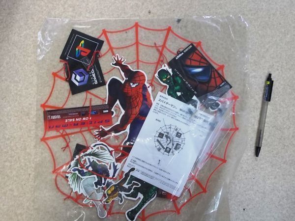 非売品 限定　スパイダーマン　SPIDER-MAN　Web型POP　プレステ　ゲームキューブ　XBOX用　30ｃｍ　未開封　新品_画像1
