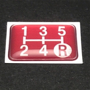 Tuningfan シフトパターン エンブレム レッド 5速MT車用 赤 SPE-R501 5MT プレート 日本製 エルフ キャンター アトラス ダイナ デュトロの画像6