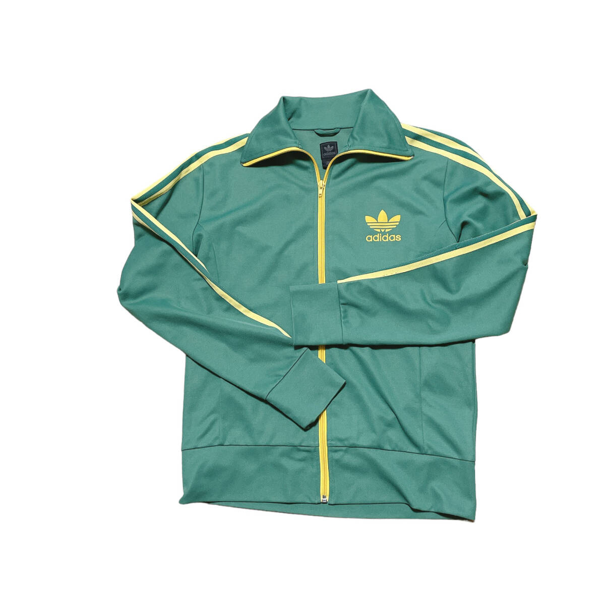 adidas Adidas спортивная куртка джерси национальный флаг бирка 2000 годы зеленый | желтый полоса L размер 