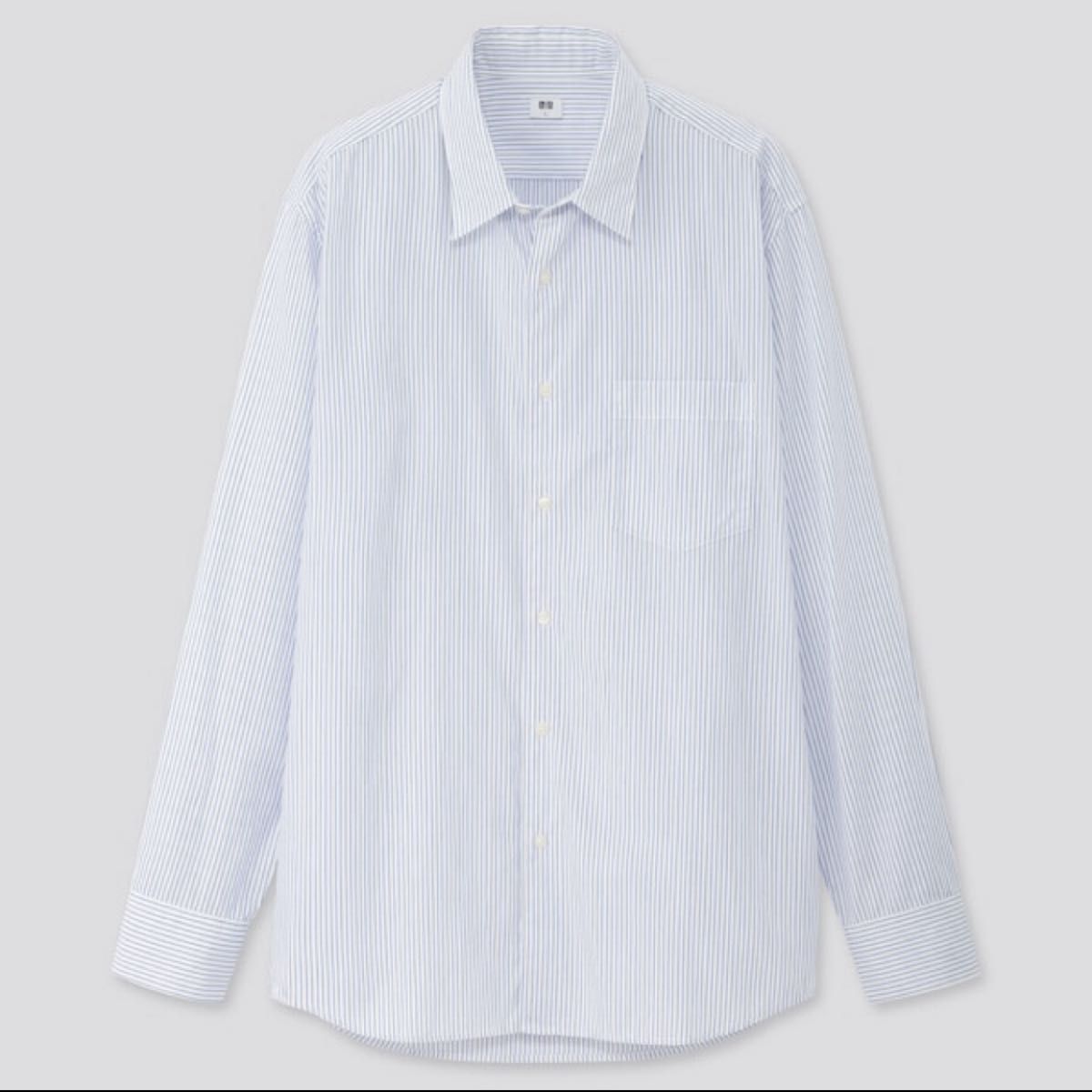 エクストラファインコットンブロードストライプシャツ（レギュラーカラー・長袖）XL