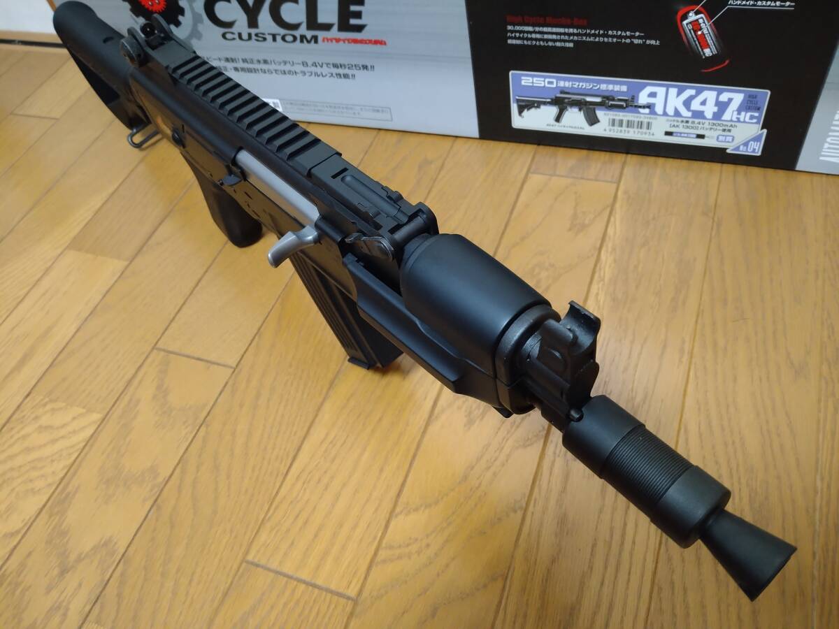 ★東京マルイ AK47 HC ハイサイクル電動ガン カスタム・気密アップ整備済 スプリング交換 初速92m/s前後 純正バッテリー稼働OK SBD取付済★の画像8