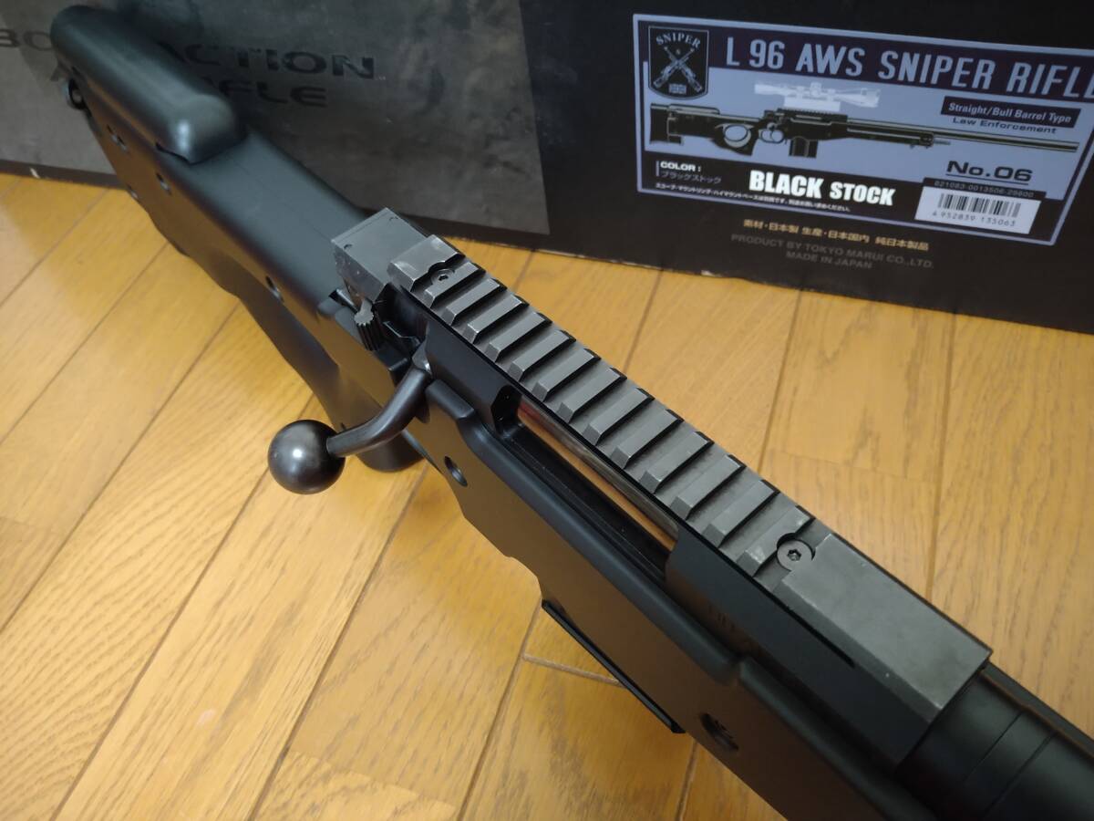 ★東京マルイ L96AWS ブラックストック ボルトアクション 気密・精度アップ整備カスタム済 シリンダー封印開封済 オープナー付 美品★の画像6