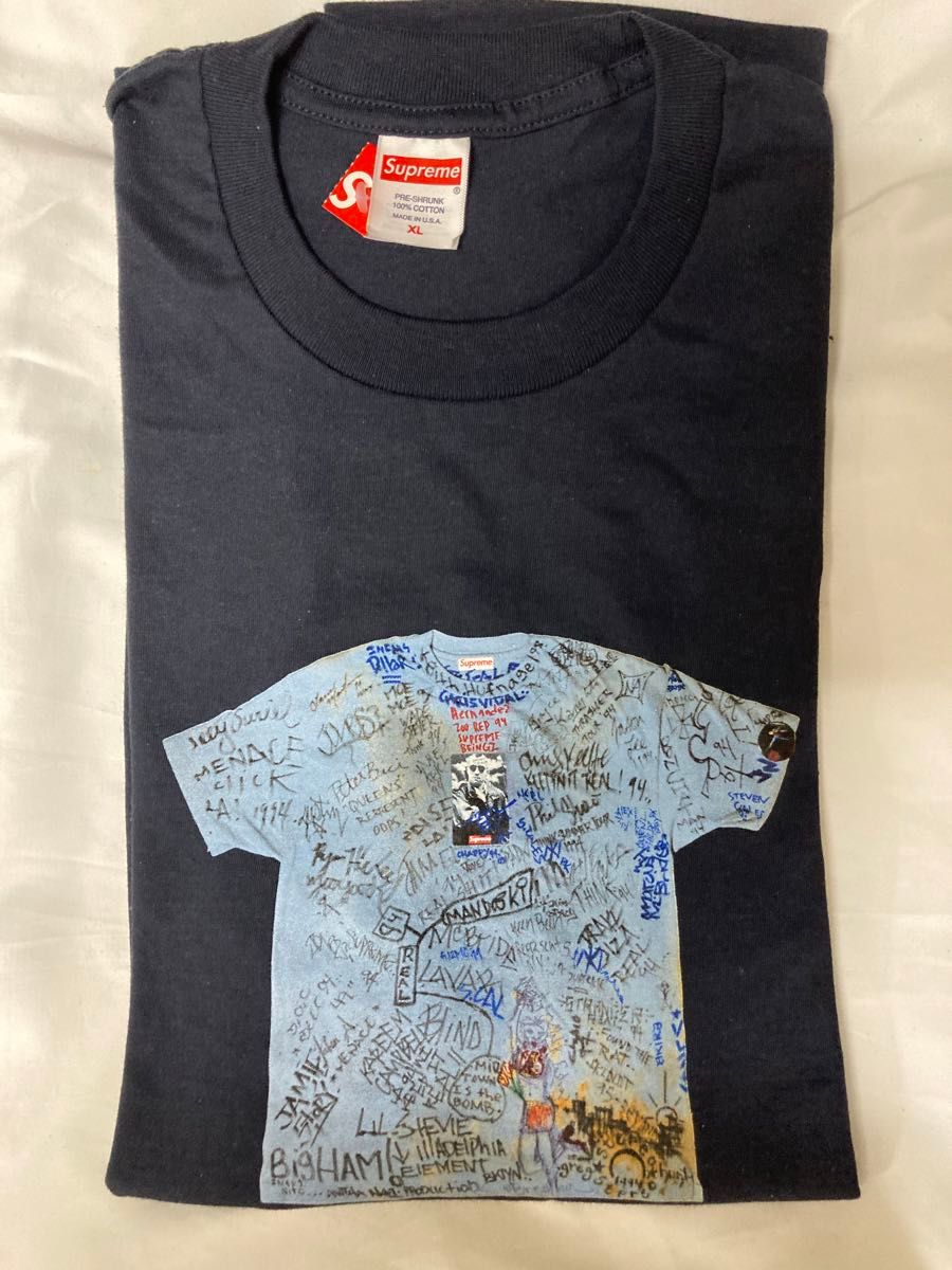 Supreme First Tee navy XL シュプリーム 30th 送料無料 30周年記念 Tシャツ 