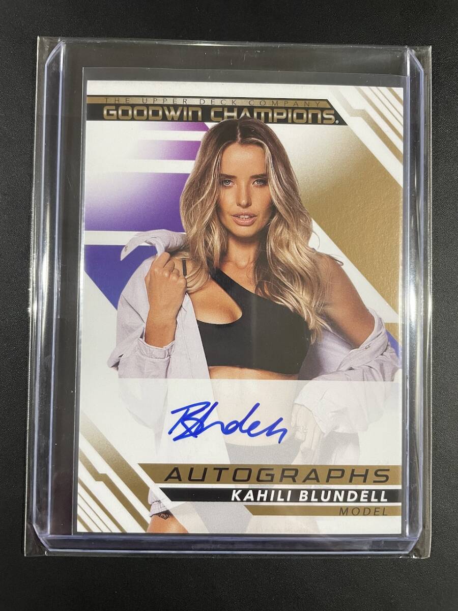 2022 UPPER DECK GOODWIN CHAMPIONS KAHILI BLUNDELL カヒリ ブランデル 直筆サインカード モデル_画像1