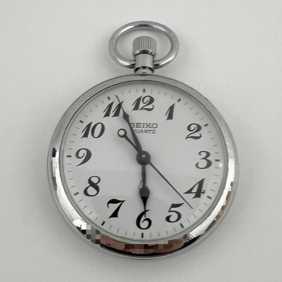 15490/ SEIKO 7550-0010 セイコー 懐中時計 クオーツ シルバー アンティーク_画像1