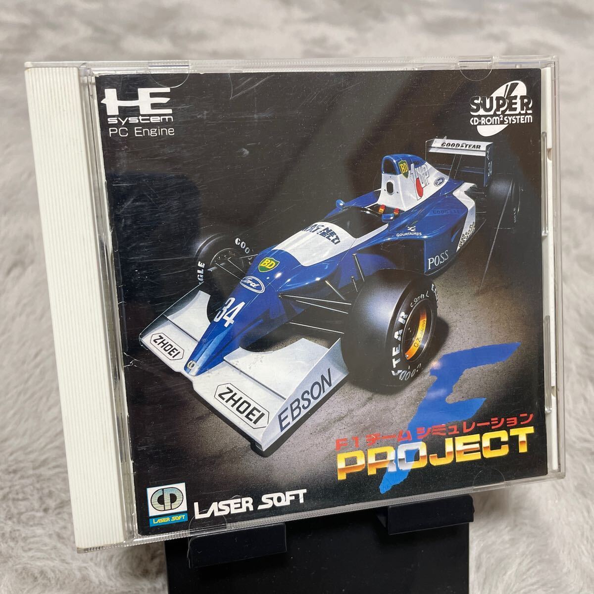 【帯有】F1チーム シュミレーション プロジェクトF PCエンジン SUPER CD-ROM2_画像1
