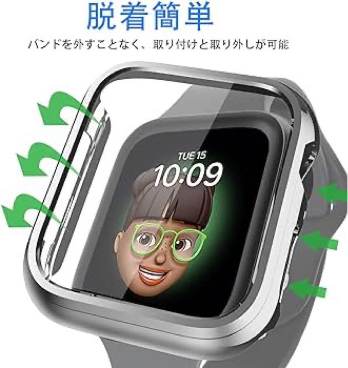 コンパチブル Apple Watc 保護ケース 高耐久 (シルバー, 49m) カバー アップルウォッチ