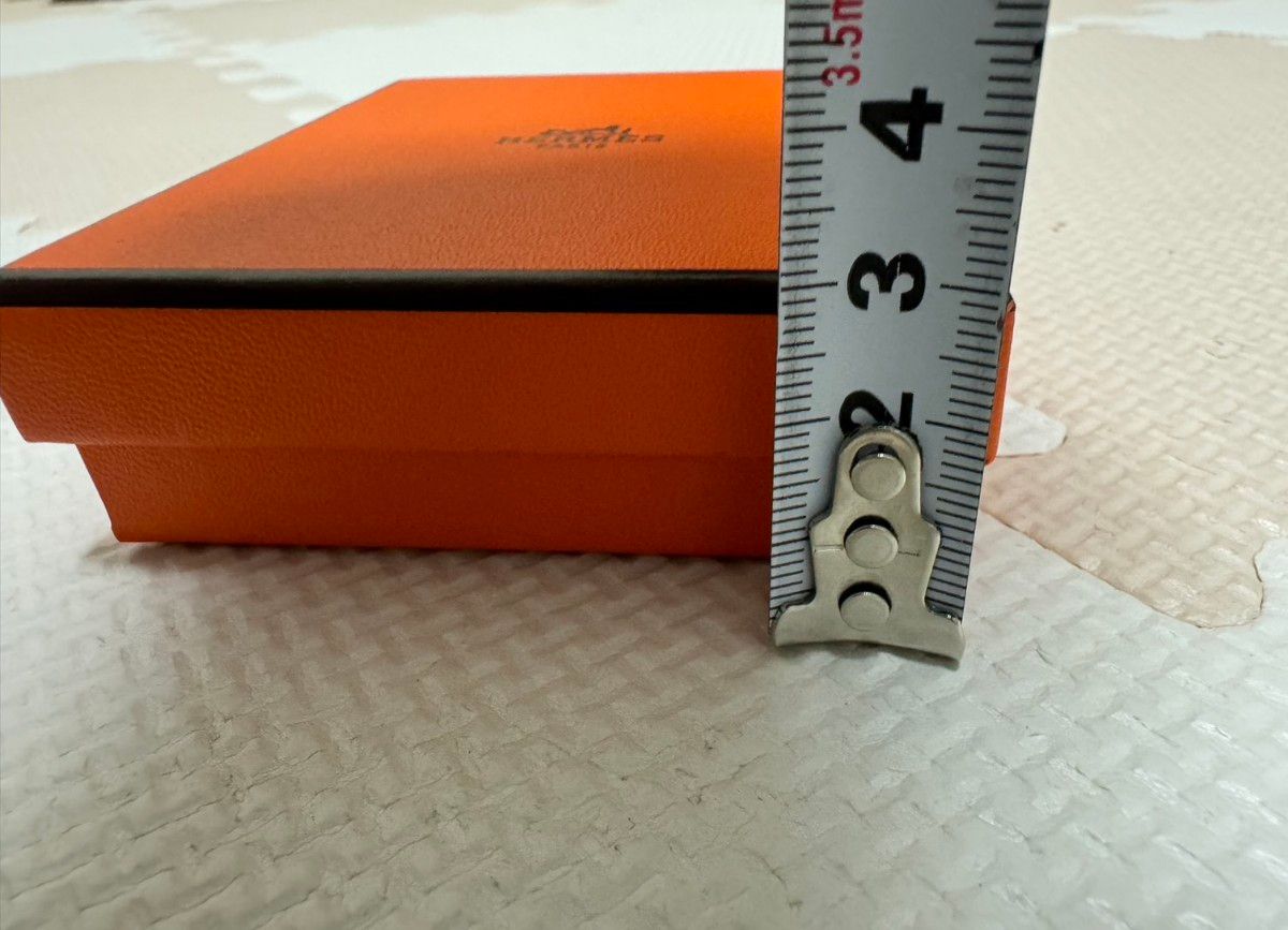 ⑫HERMES エルメス 空箱 空き箱 ピアス 1751 表記有 オレンジ ⑫HERMES エルメス 空箱 空き箱 ピアス 1751 表記有 オレンジ