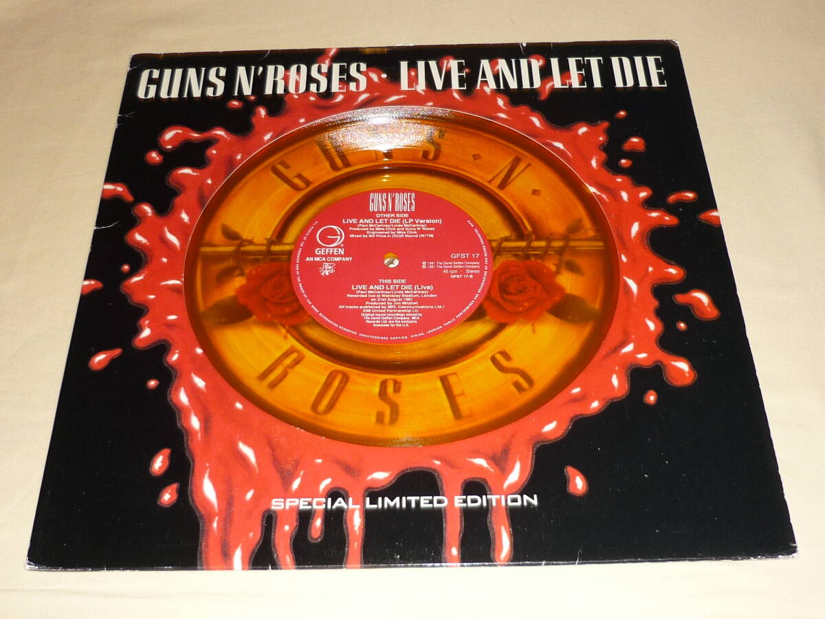 Guns N' Roses / Live And Let Die ～ UK / 1991年 / Geffen Records GFST 17 / 45 RPM Single / Limited Edition / Orange Translucentの画像1
