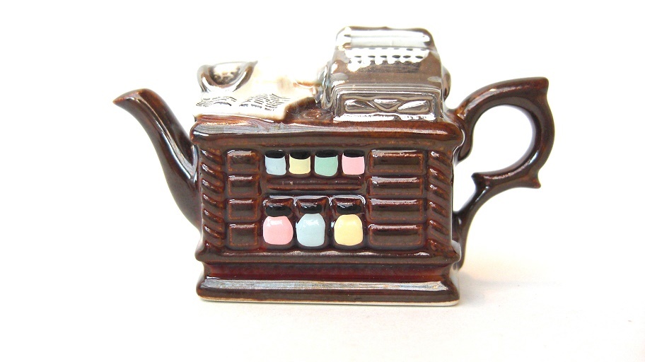 TEASHOP COUNTER( black tea shop. counter )CARDEW DESIGN( cardigan .- design ) TINY TEAPOT: teapot type interior small articles 