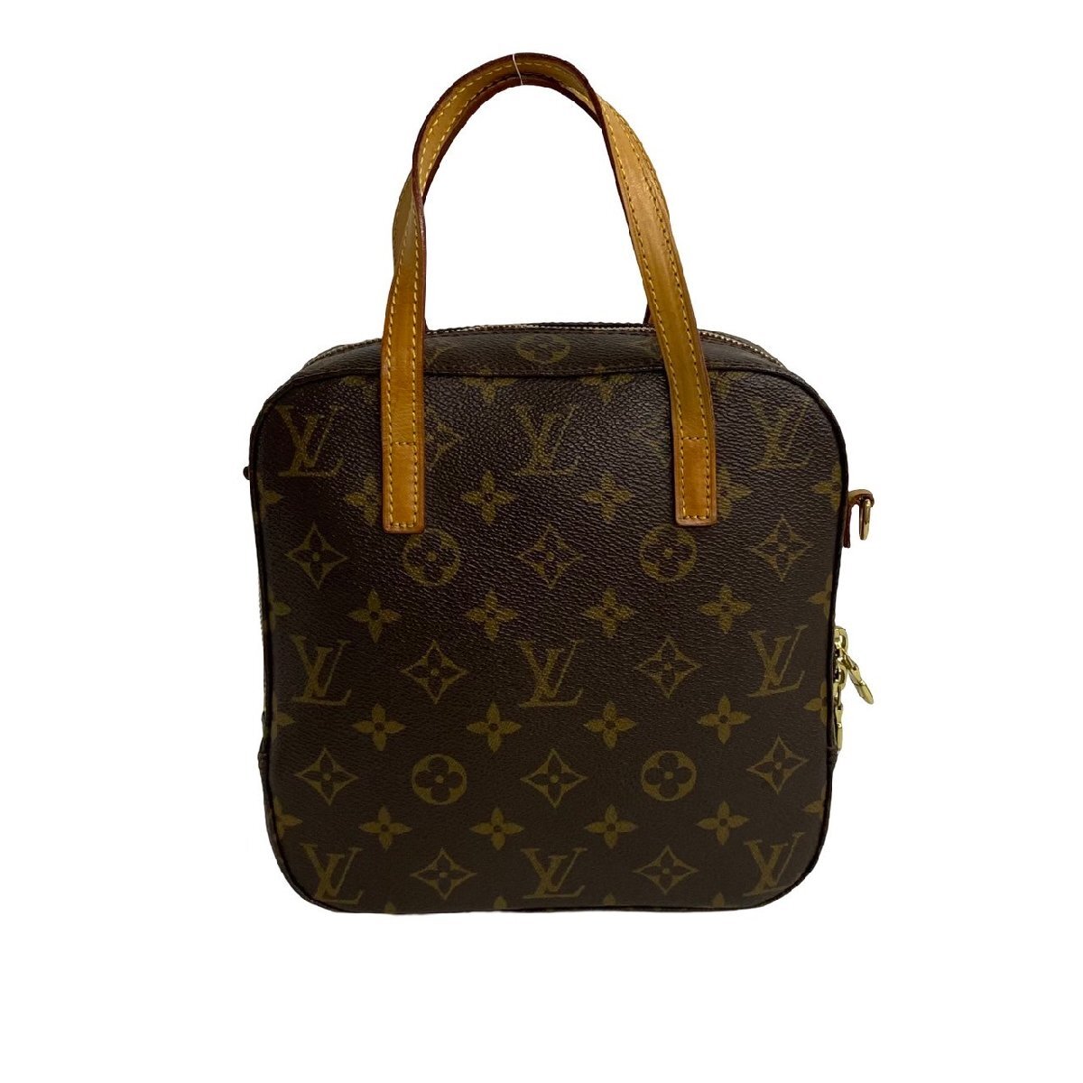 極 美品 LOUIS VUITTON ルイヴィトン スポンティーニ モノグラム レザー 本革 2way ハンドバッグ ショルダーバッグ ブラウン 67690_画像6