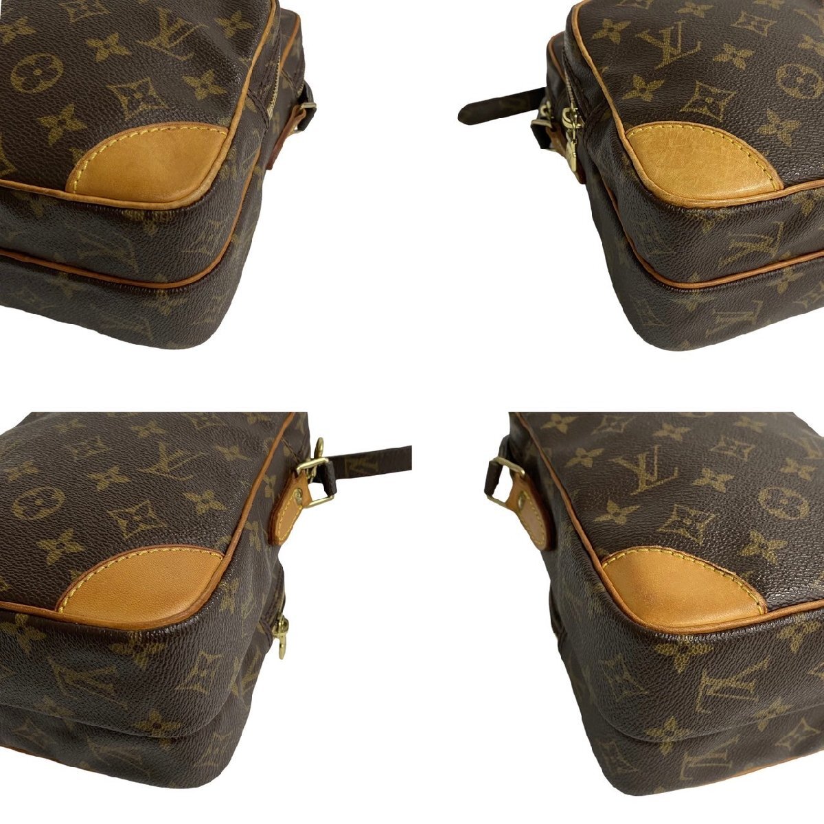 極 美品 袋付 LOUIS VUITTON ルイヴィトン アマゾン モノグラム レザー 本革 ミニ ショルダーバッグ ポシェット サコッシュ ブラウン 19961_画像8