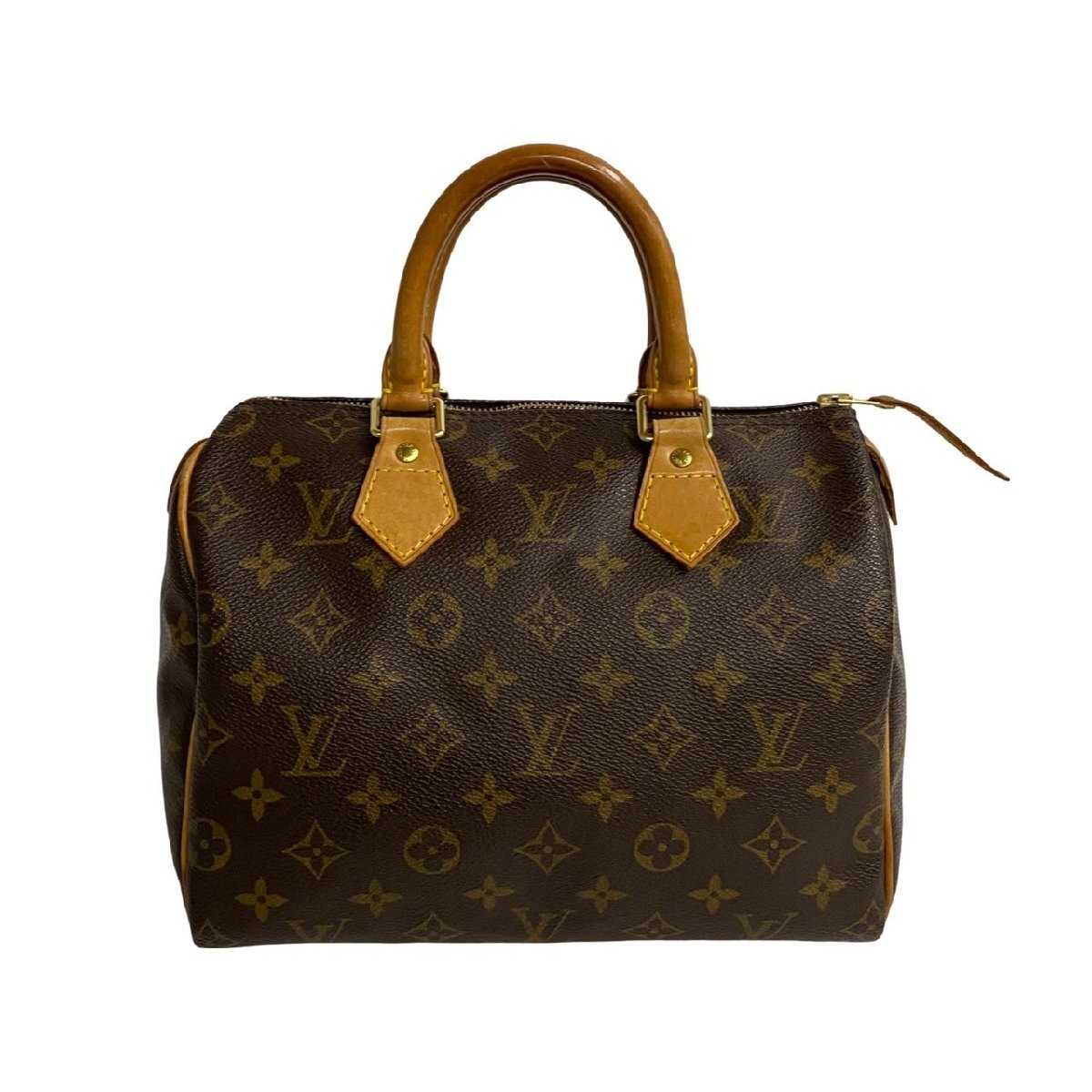 極 美品 鍵付き LOUIS VUITTON ルイヴィトン スピーディー 25 モノグラム レザー ハンドバッグ ミニ ボストンバッグ ブラウン 22859_画像5