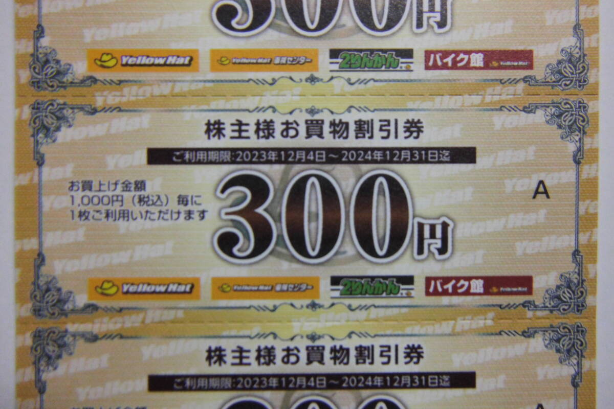 イエローハット 株主優待　お買物割引券　3000円分　有効期限2024年12月31日 【1600円即決】 _画像2