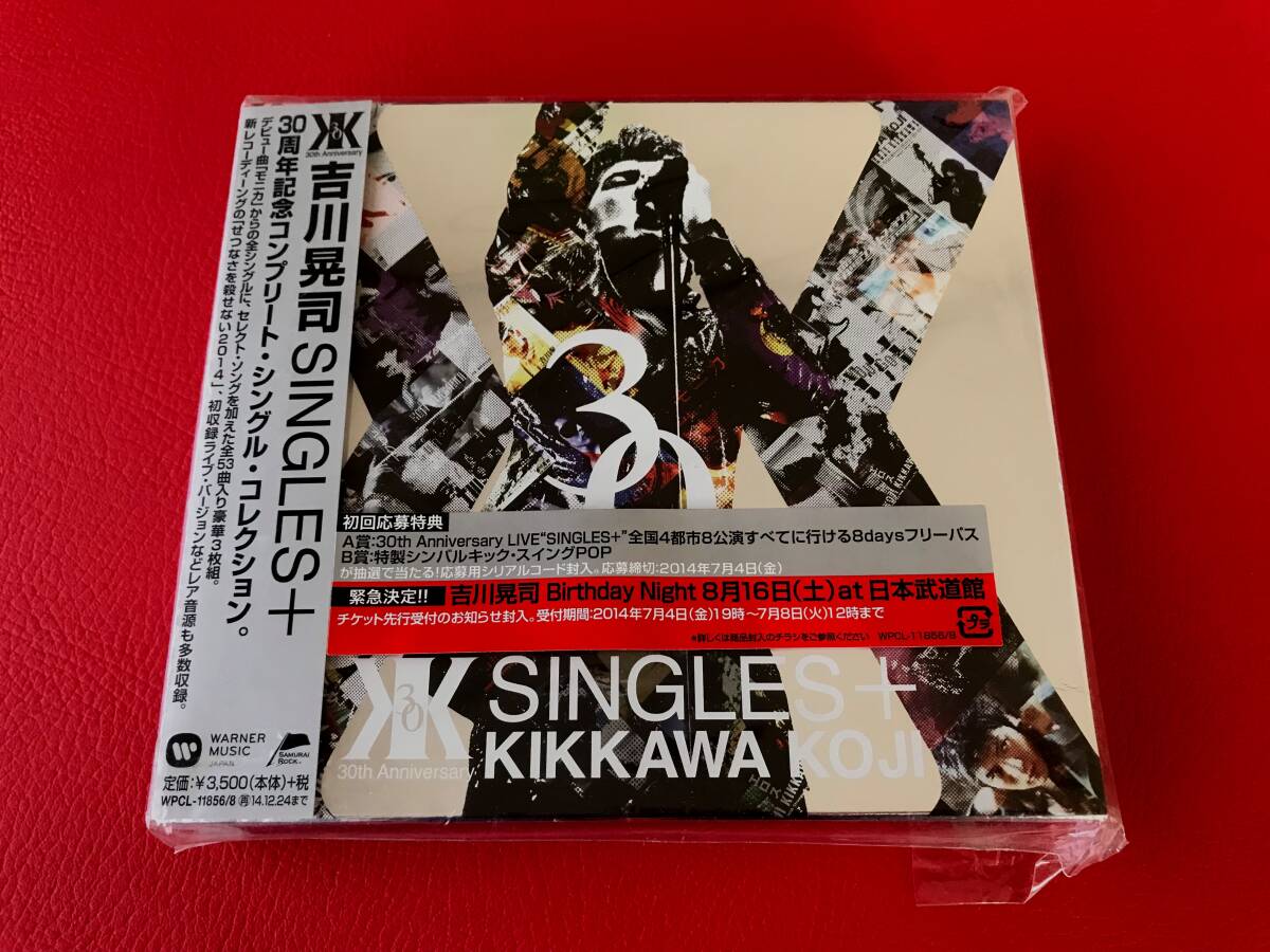 ◆吉川晃司/SINGLES+/30周年記念コンプリートシングルコレクション/帯付/3枚組CD/WPCL-11856/8 ＃O28YY1の画像1