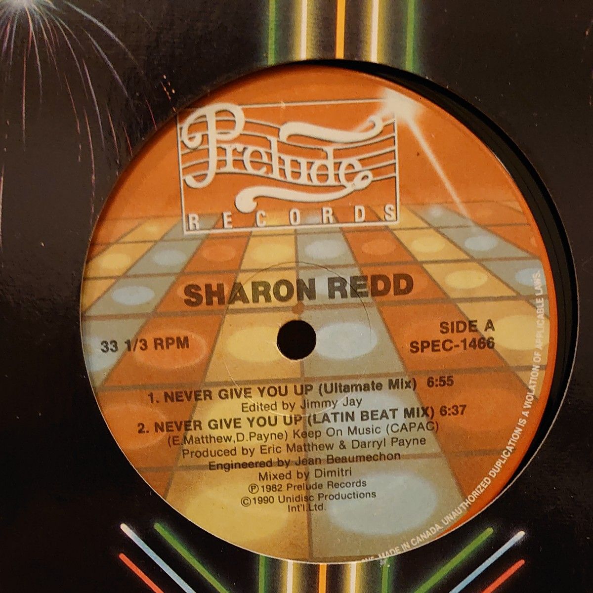  Sharon Redd ： Never Give You Up 12''  (( 80's  Disco Classics 