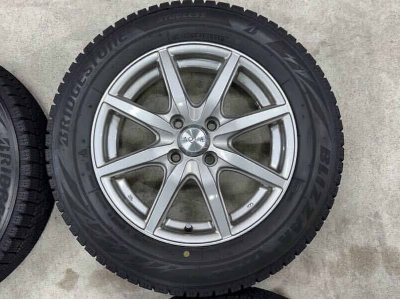 175/65R15 BRIDGESTONE/VRX2 2021年製 15インチ 5.0J＋39 pcd100 4H スタッドレス 4本 ブリヂストン アクア ヴィッツ 等_画像5