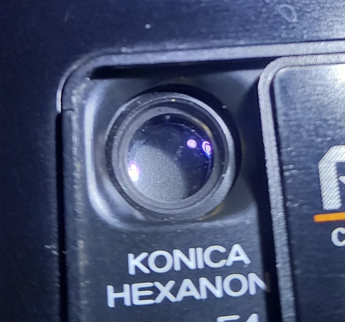 ■ KONICA RECORDER AUTO FOCUS コンパクトフィルムカメラ HEXANON 24mm F4 動作確認済 シャッター、フラッシュOK コニカの画像9