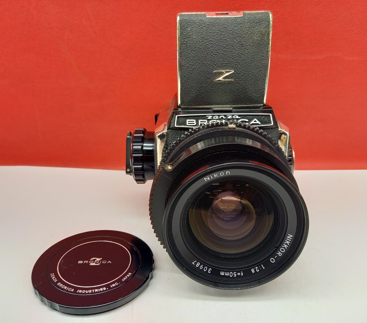 ■ Zenza Bronica S2 ボディ NIKKOR-O 50mm F2.8 レンズ 中判フィルムカメラ 現状品 ゼンザブロニカの画像1