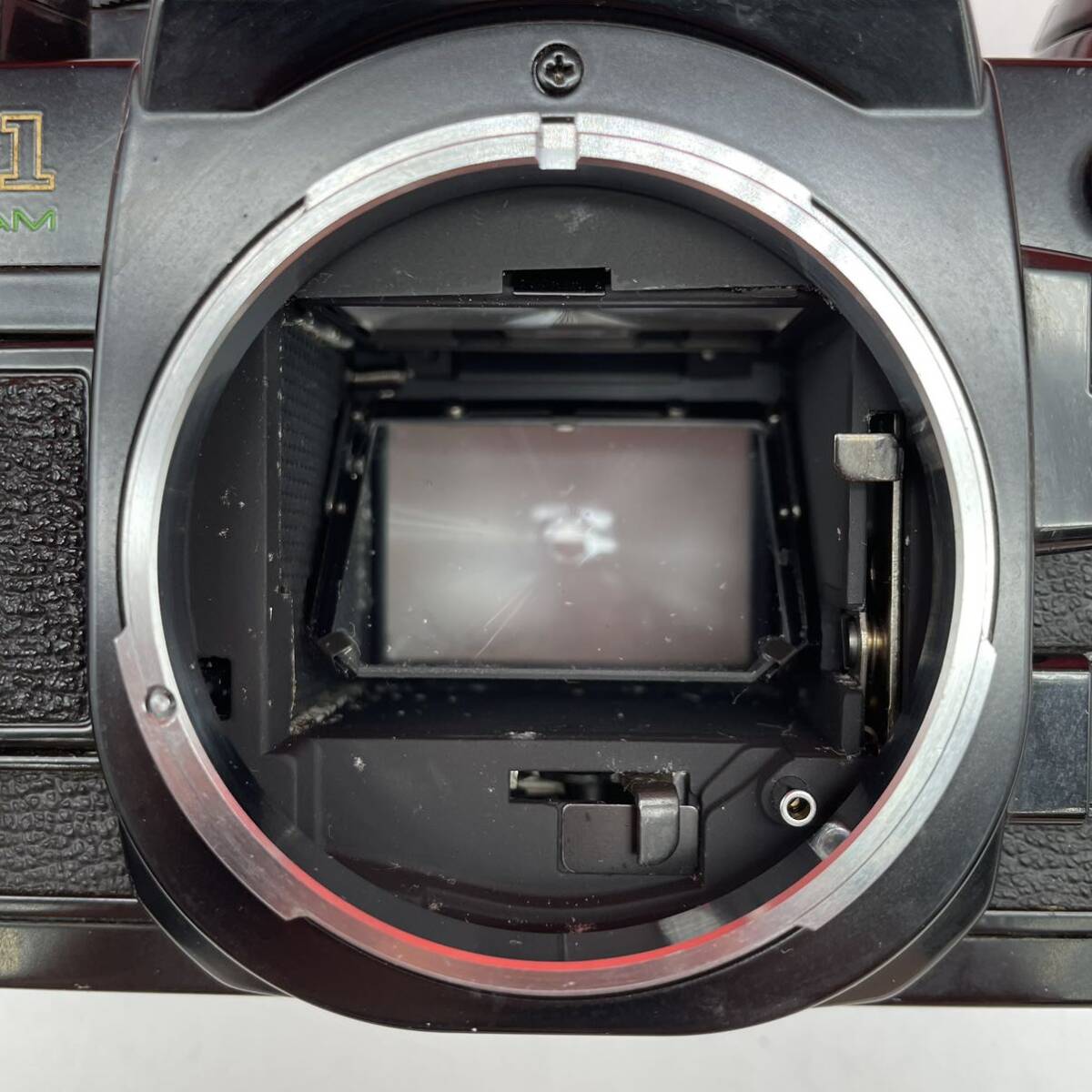□ Canon AE-1 PROGRAM ボディ ブラック NEW FD 50mm F1.4 レンズ フィルムカメラ 一眼レフカメラ ジャンク キャノン_画像9