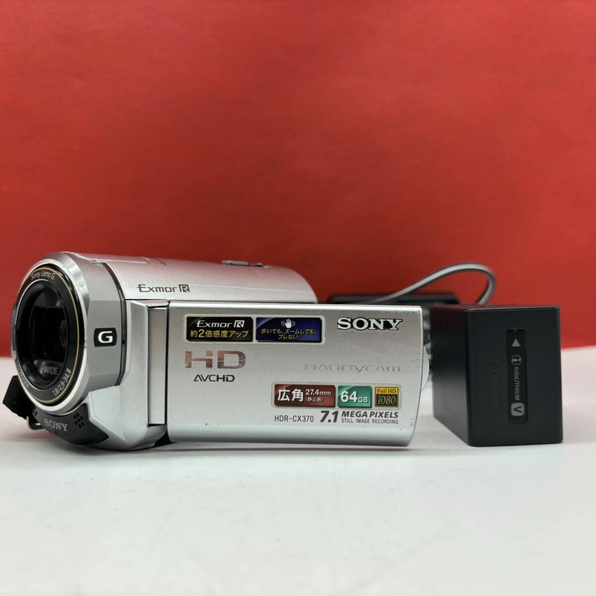 ◆ SONY HDR-CX370V デジタルビデオカメラ 通電、動作確認済 バッテリー付属 ソニー_画像1