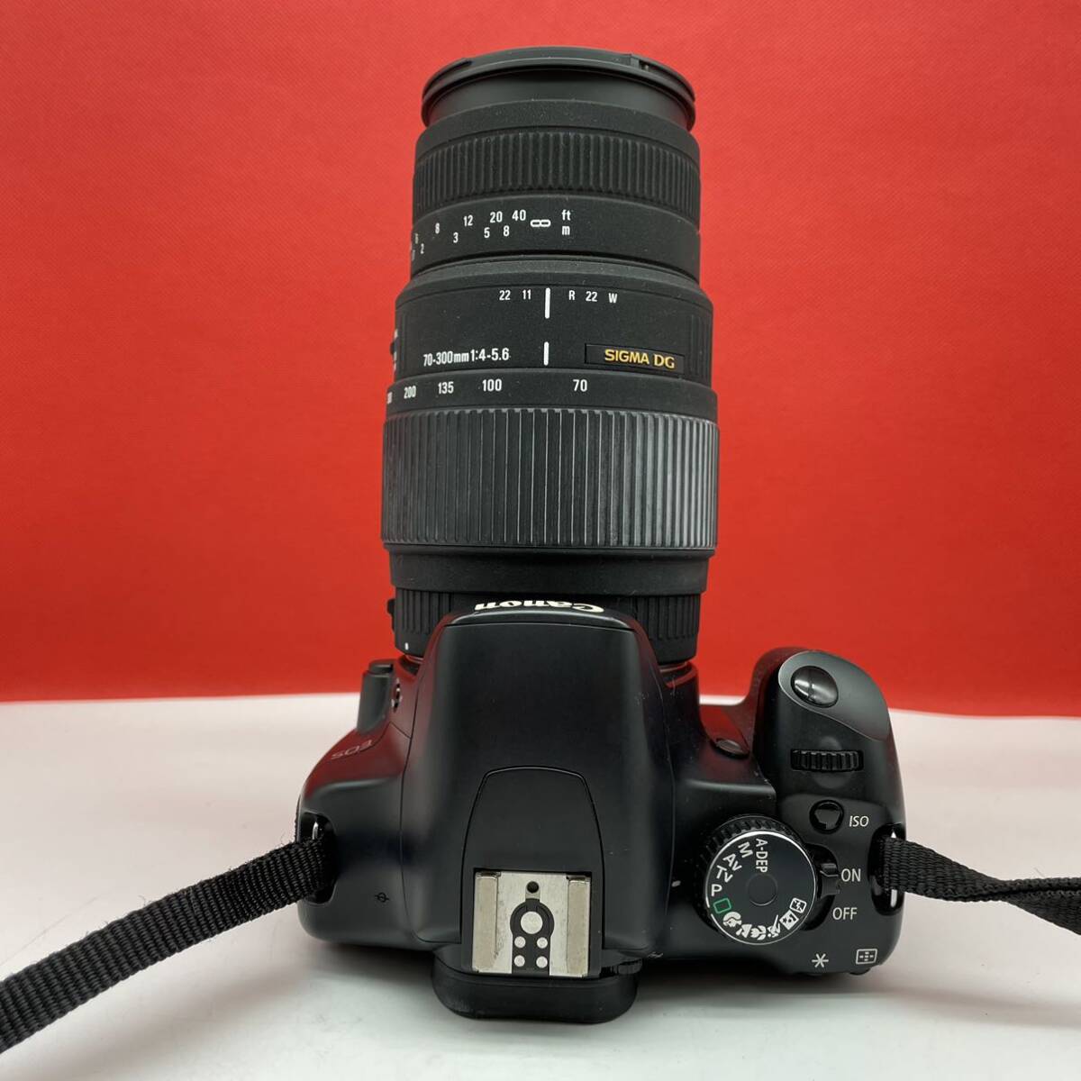 □ Canon EOS Kiss X2 デジタル一眼レフカメラ ボディ SIGMA DG 70-300mm F4-5.6 レンズ 動作確認済 バッテリー 充電器 シグマ キャノンの画像5