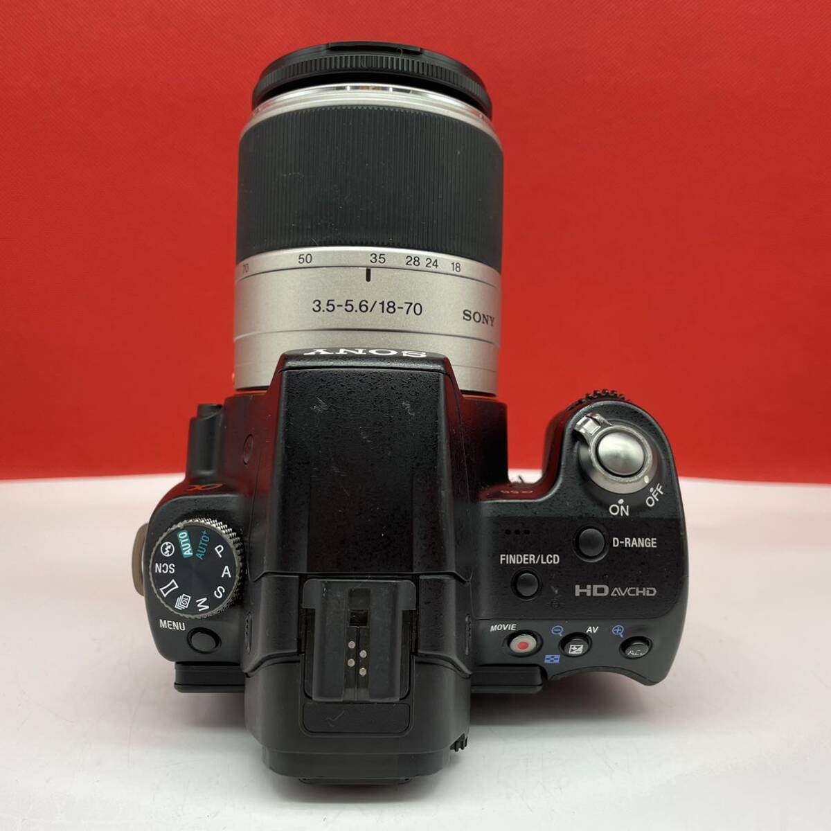 □ Sony α55 SLT-A55V ボディデジタル一眼レフカメラ DT 3.5-5.6/18-70 レンズ バッテリー 充電器 ジャンク ソニー