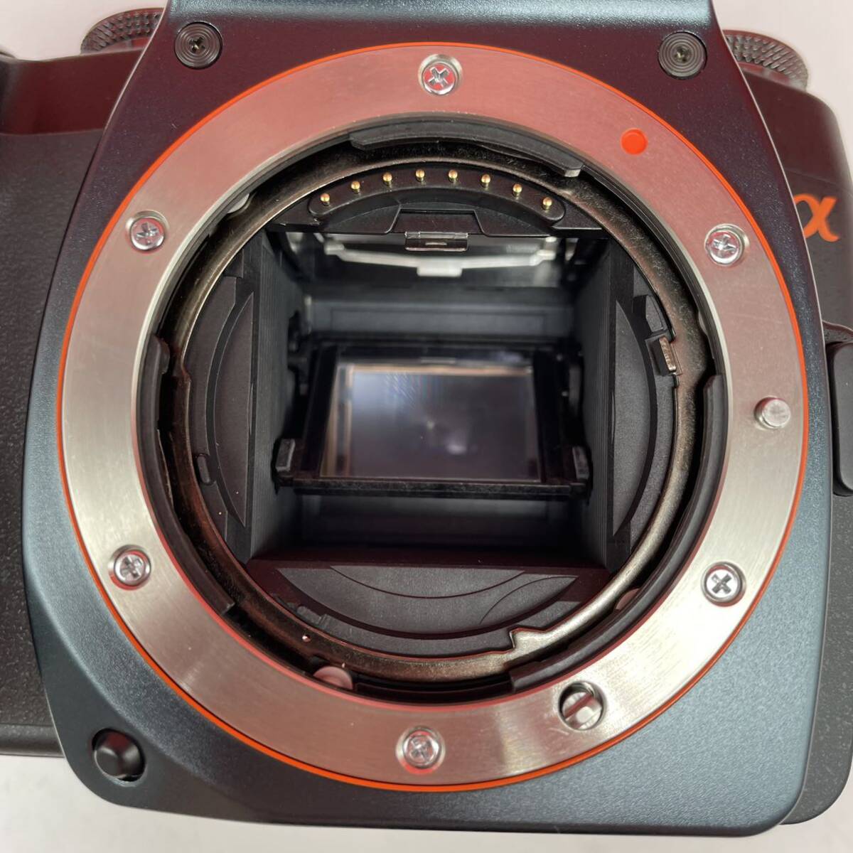 □ SONY α100 DSLR-A100 デジタル一眼レフカメラ ボディ DT 18-200mm F3.5-6.3 レンズ シャッター、フラッシュOK 付属品 ソニー_画像8