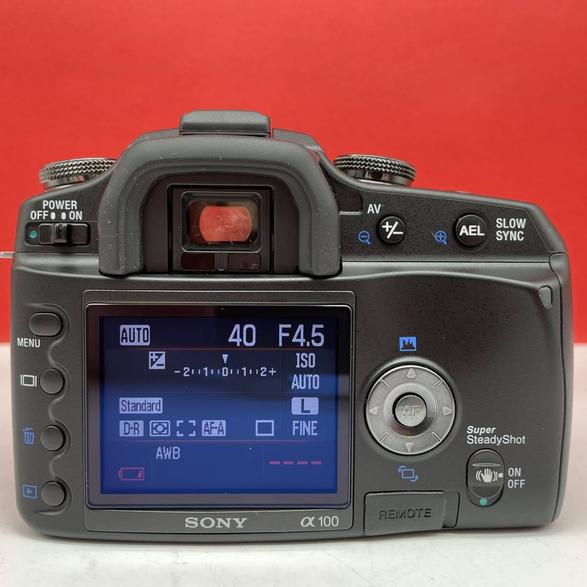 □ SONY α100 DSLR-A100 デジタル一眼レフカメラ ボディ DT 18-200mm F3.5-6.3 レンズ シャッター、フラッシュOK 付属品 ソニー