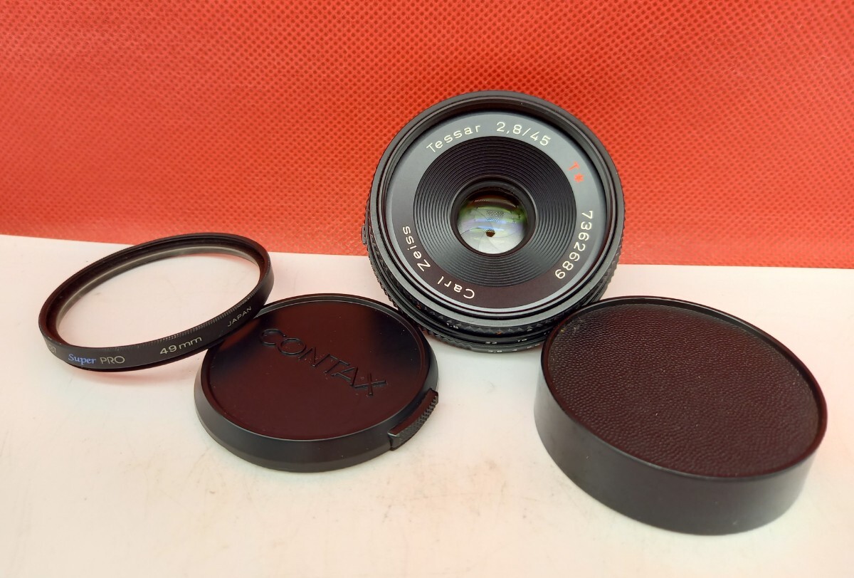■ CONTAX Carl Zeiss Tessar 45mm F2.8 T* Y/Cマウント カメラ 交換レンズ コンタックスの画像1