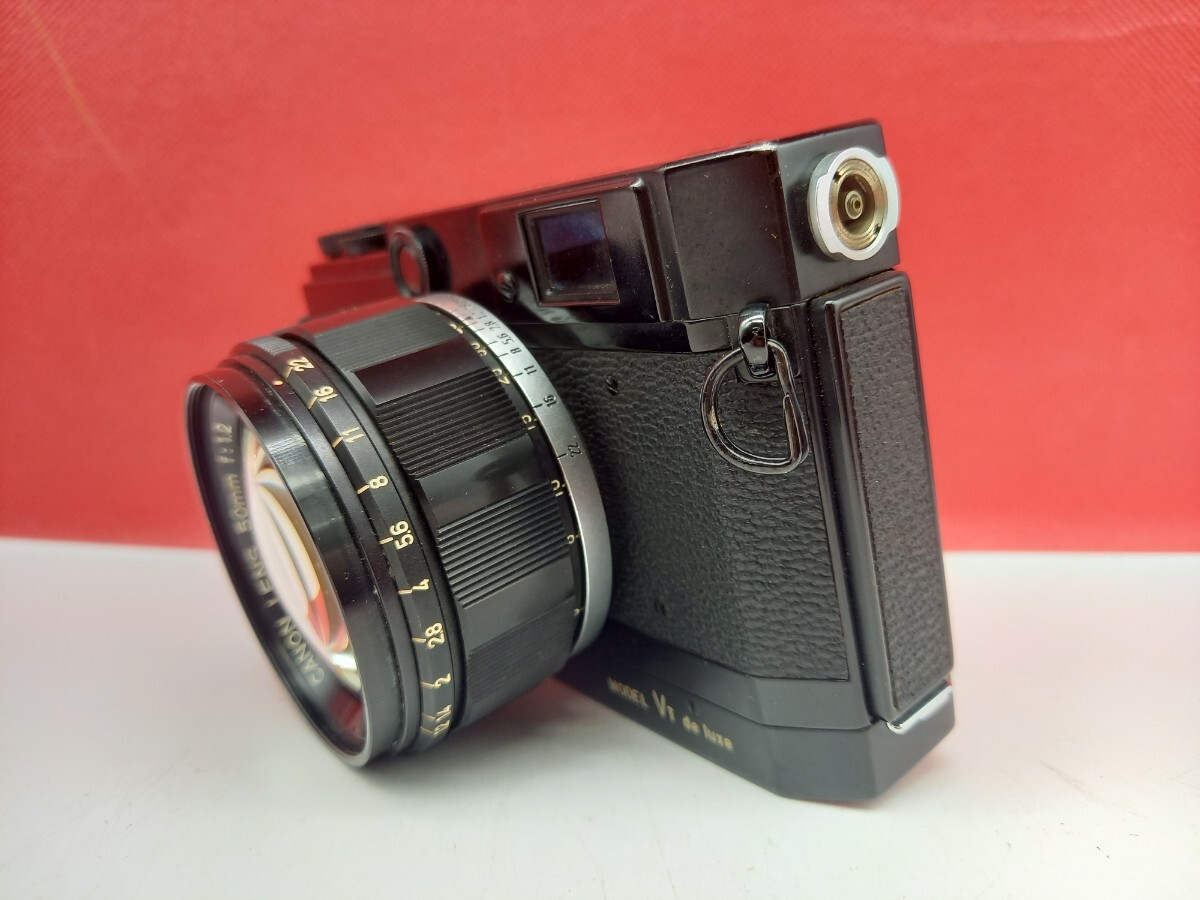 ■ Canon MODEL Vt de luxe ボディ 50mm F1.2 レンズ フィルムカメラ レンジファインダー 動作確認済 シャッターOK キャノンの画像2