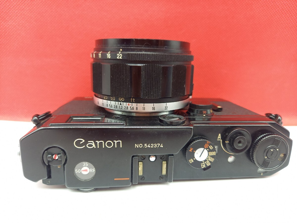 ■ Canon MODEL Vt de luxe ボディ 50mm F1.2 レンズ フィルムカメラ レンジファインダー 動作確認済 シャッターOK キャノンの画像5